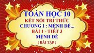 Chương Trình Học Toán 10 Kết Nối Tri Thức